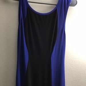 Very sleek royal blue and black maxi dress